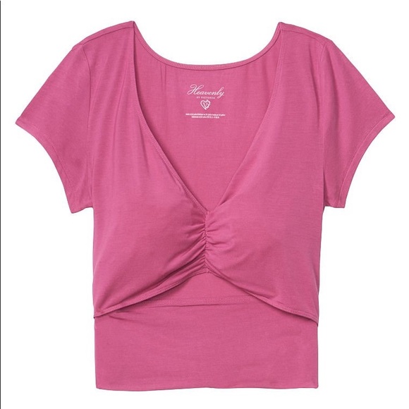 Victoria's Secret Tops - Victoria’s Secret NWT Heavenly Crop Modal Cinched Waist Shirt M Medium NEW Sexy